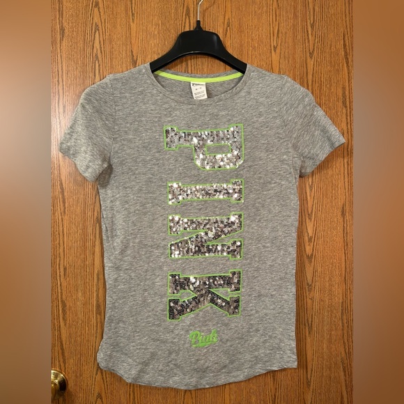 PINK Victoria's Secret Tops - PINK Victoria’s Secret Bling Sequin T-Shirt